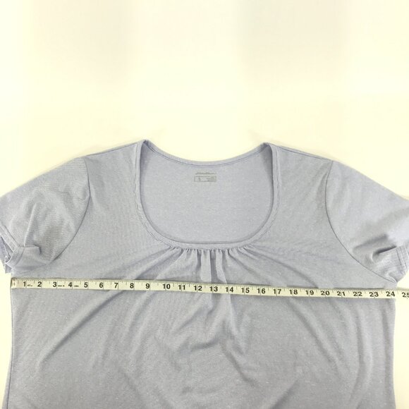 Eddie Bauer Travex Scoop Neck Tee Women's Plus 2XL Pinstripe Freedry Outdoor - Picture 7 of 11